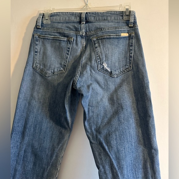 Joe’s Jeans Blue The Smith Mid Rise Straight Crop Distressed Hem Jeans Size 24 - Picture 4 of 8